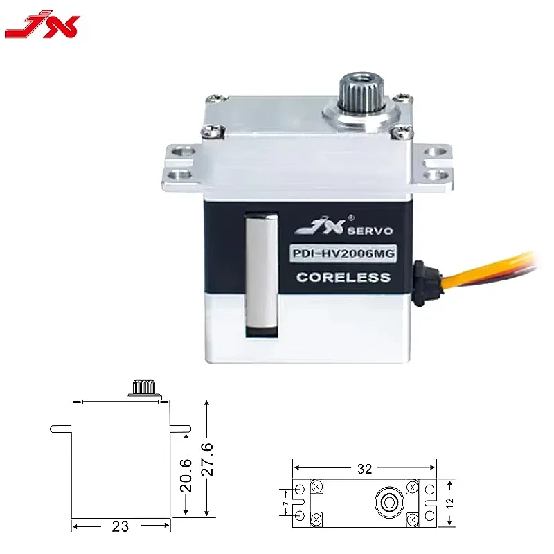 Сервопривод JX PDI-HV2006MG 6 2 кг с металлической шестерней полный цифровой сервопривод