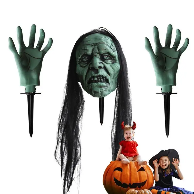 

Skeleton Lamp Outdoor Stakes Light With LED Skeleton Head Ground Lights Floor Lamp Skeleton Stakes For Outdoor Halloween