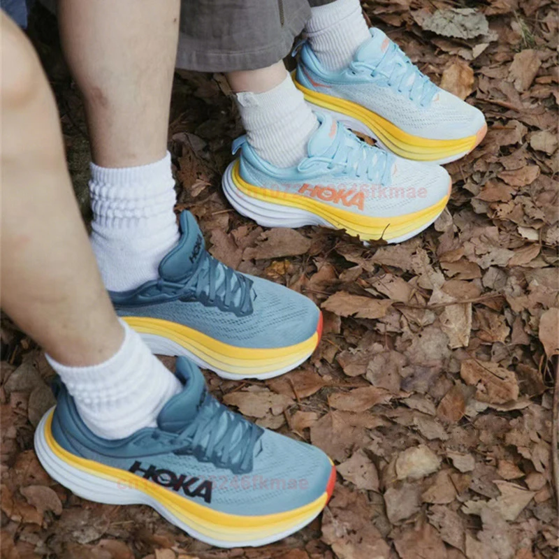 HOKA Bondi8 Sneakers Men Lifestyle Sport Shoes Light Breathable Canvas Shoes Outdoor Running Shoes Casual Zapatillas Tenni Shoes