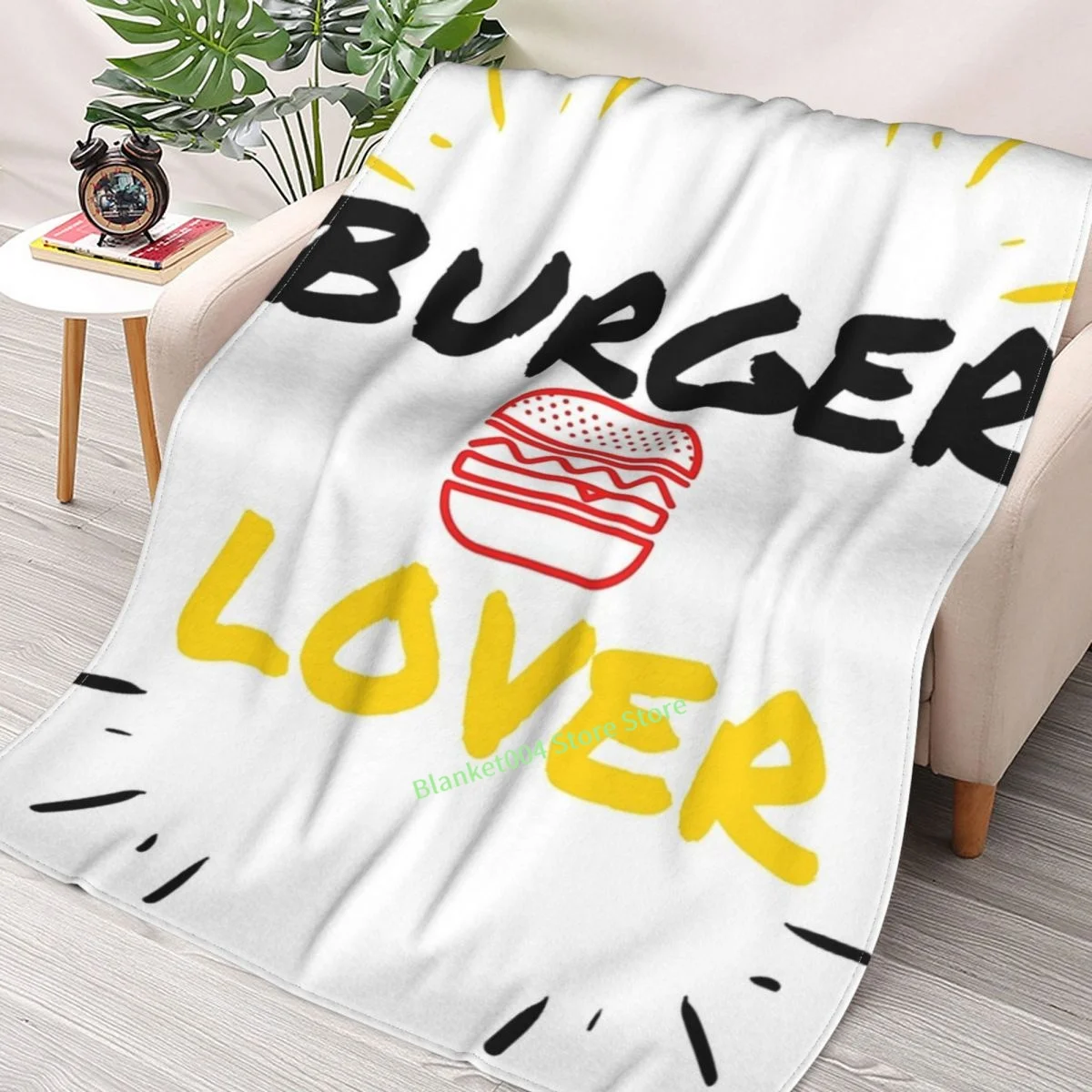 

Burger Lover Collection Throw Blanket 3D printed sofa bedroom decorative blanket children adult Christmas gift