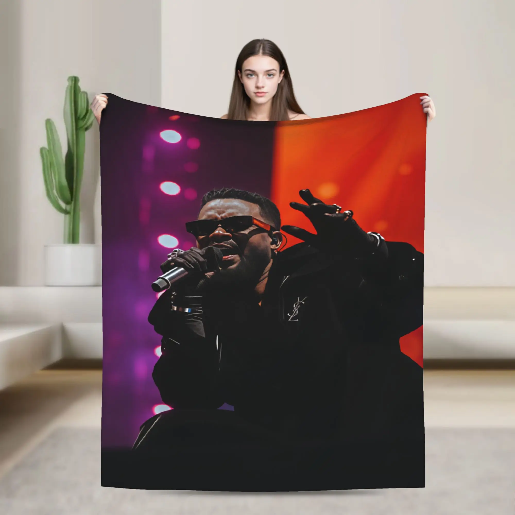 Фото Теплое одеяло для пикника Fally ipupa, плед, фланелевое покрывало для дивана, удобное покрытие для кресла и кровати №1