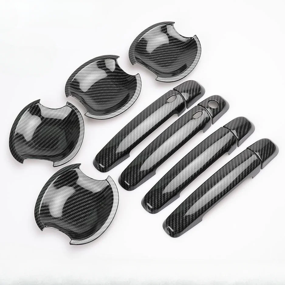 Для Suzuki Sx4 2005-2015 Swift хэтчбек Черный углеродное волокно ABS Автомобильная дверная