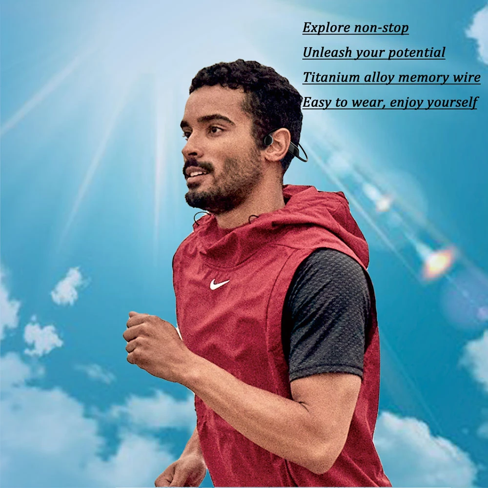 Проводящие наушники IPX8 Водонепроницаемая плавательная гарнитура MP3 Встроенные