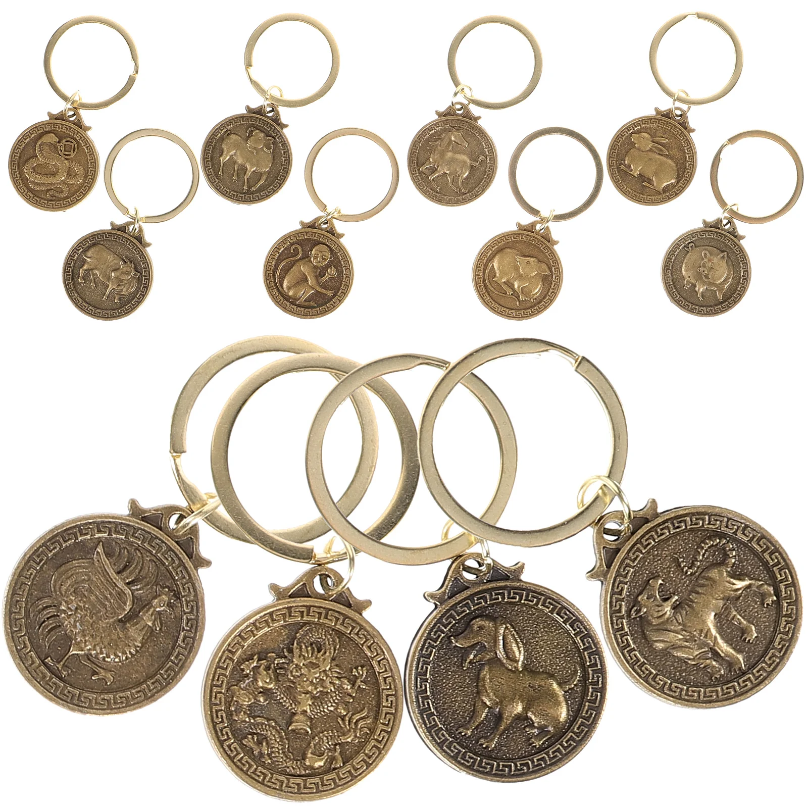 

Zodiac Keychain Hanging Keychains Chinese Signs Adorable Pendant Creative Crafts Car Decoration