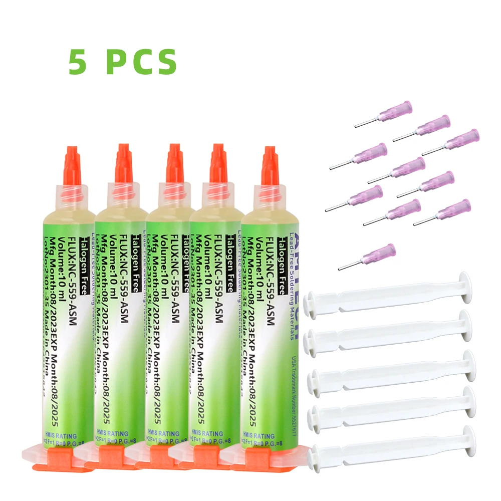 

100% оригинальная паяльная паста AMTECH NC-559-ASM BGA PCB No-Clean, усовершенствованная паяльная паста с масляным флюсом 10cc, паяльная ремонтная паста