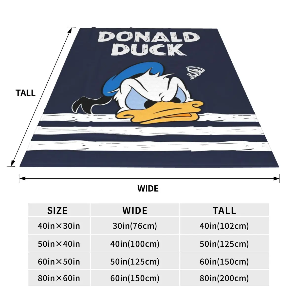 Одеяло с изображением Дональда Дака фланелевое одеяло героями мультфильмов для