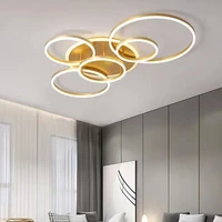 gold modern round led chandelier lighting for living room indoor lamp parlor foyer lustres luminaire lampadario ceiling lights