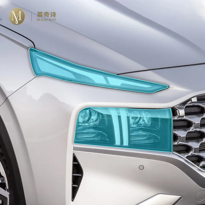 

For Hyundai Santa Fe 2020-2023 Car exterior decoration PPF Headlamp Protection Repair Film TPU transparent film anti scratch