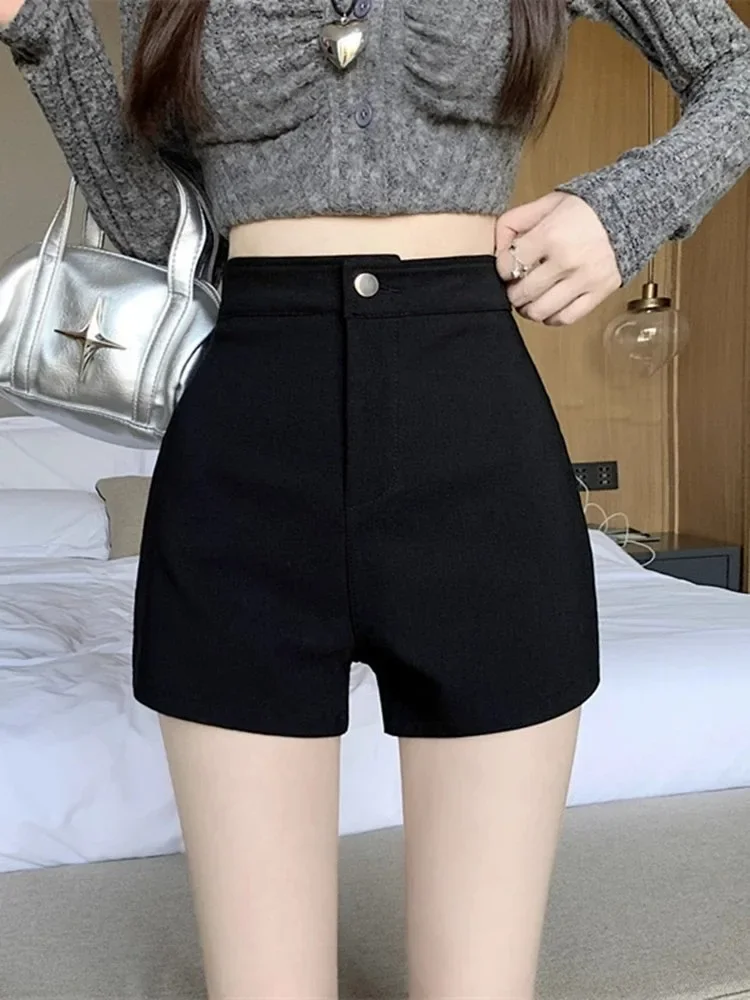 Женские шорты на флисовой подкладке с высокой талией