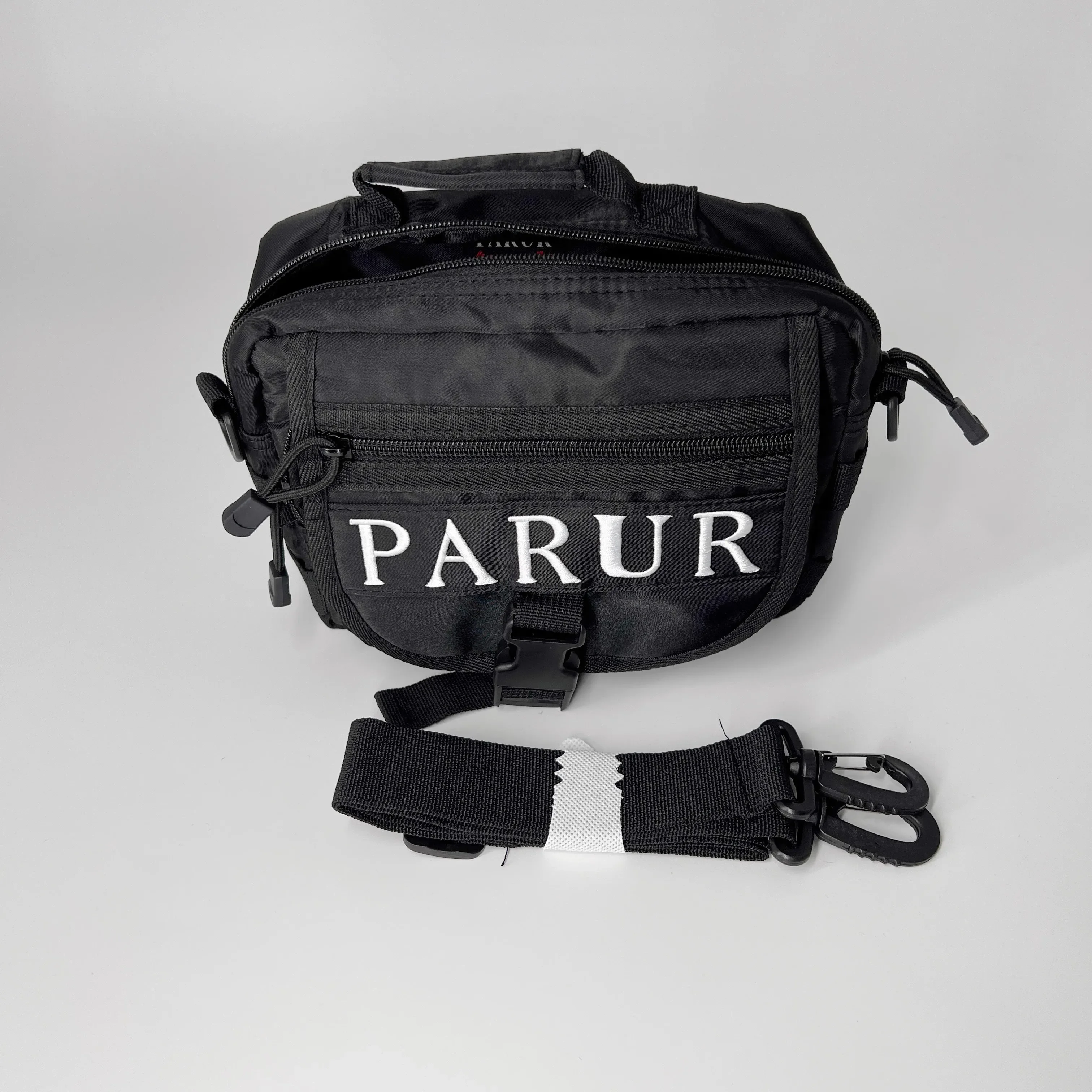 

Bag Flap Y2k PARUR Sacoche For Men Shoulder Bag Trendy Sac Homme Bag PARUR Waterproof French Crossbody Buckle Messenger Black