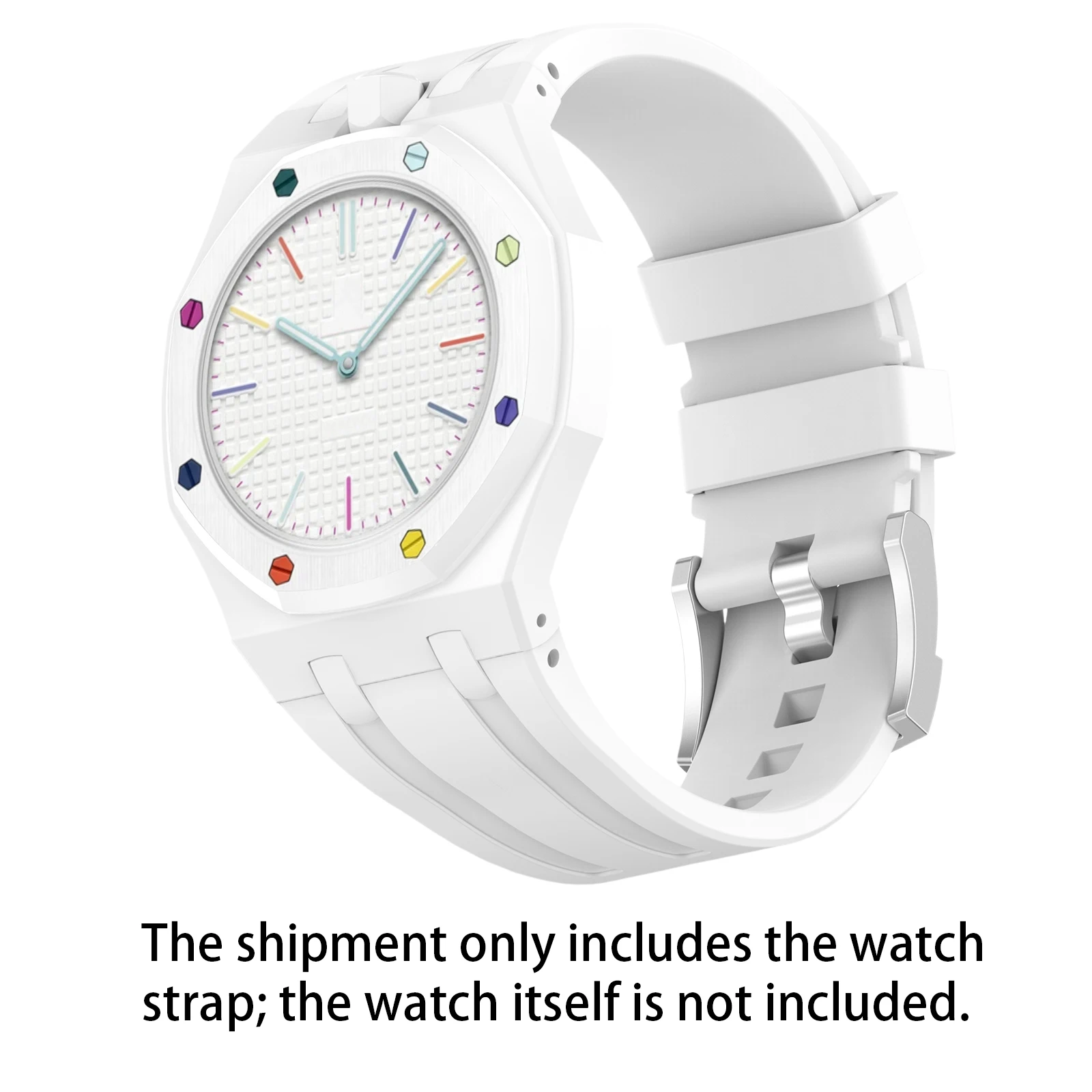 Фото Для Swatch AP: Защитный чехол-бампер Royal Pop Frame, противоударный, из поликарбоната, с силиконовыми ремешками, для модифицированных карманных часов, ремешок на запястье №2