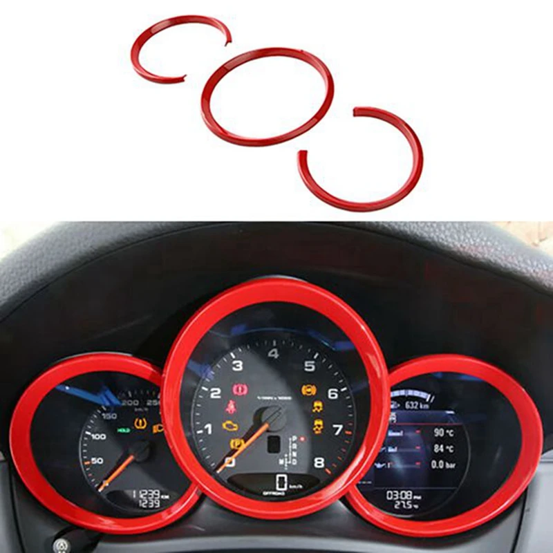 

Dashboard Instrument Panel Decorative Ring Cover Trims Sticker for Porsche Macan 2014 Car Styling Accessories