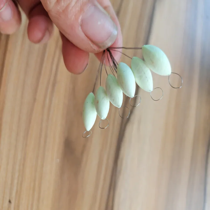 50pack/lot (300pcs) Luminous Fishing Float Mini Oval Seven-star Float Beans 11mm/13mm/15mm  Carp Fishing Tackle Accessory  A423