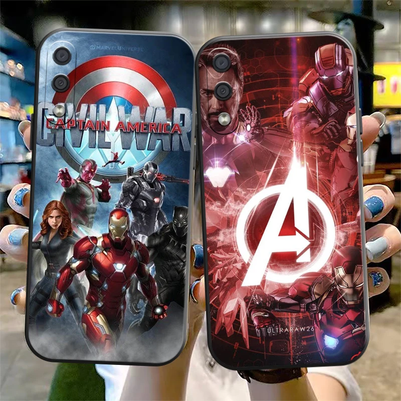 

Marvel Comics Logo Phone Case For Samsung Galaxy S8 S8 PLus S9 S9 Plus S10 S10E S10 Lite 5G Plus Liquid Silicon Black Back