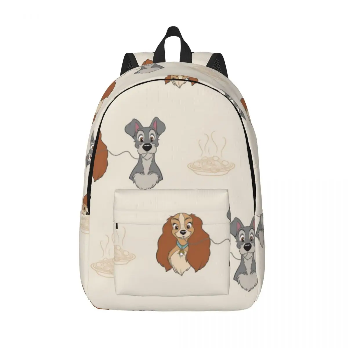 Disney Lady And The Tramp Spaghetti Backpack Elementary High College School Student Cartoon Bookbag Teens Daypack Hiking