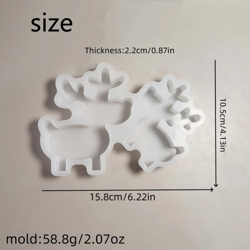 652F элегантные рождественские формы из смолы с изображением лося рождественский