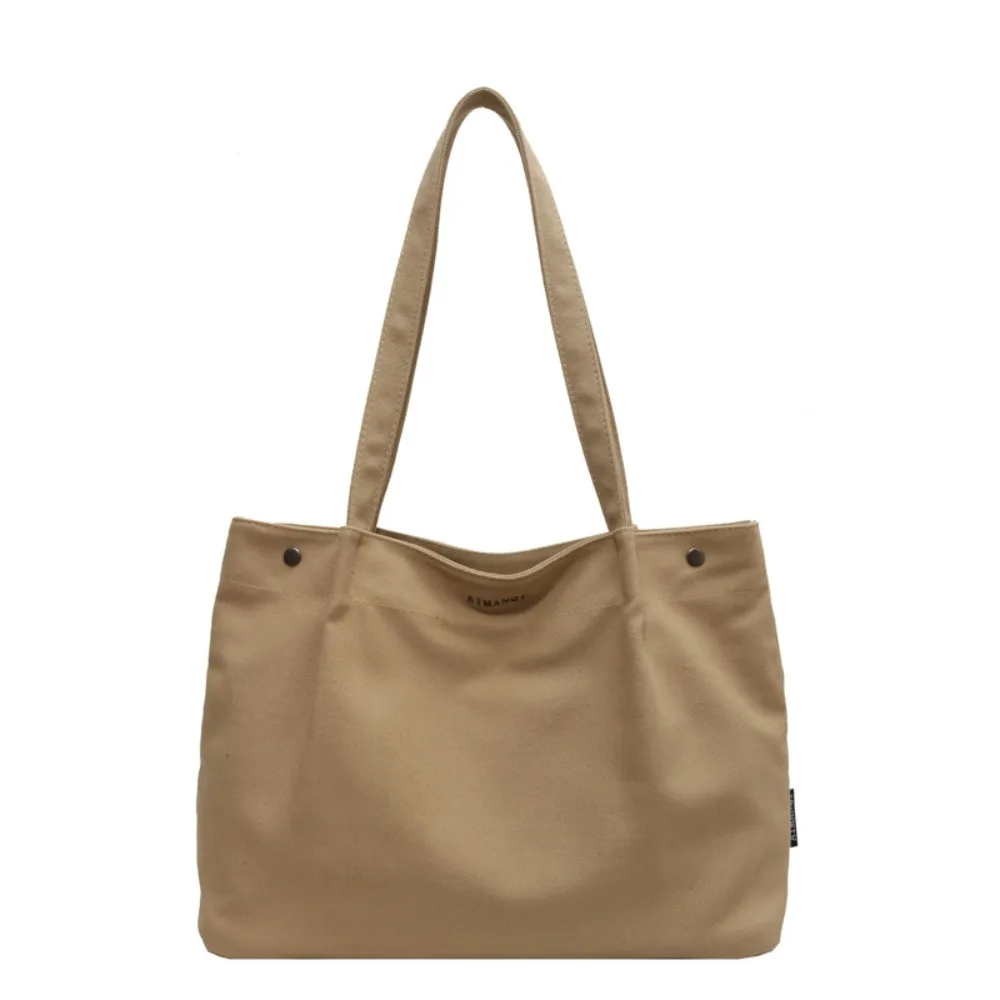 

Canvas Bag Large Capacity Tote Bag Wide Shoulder Travel Bag Light Weight Student Bag Strong and Durable