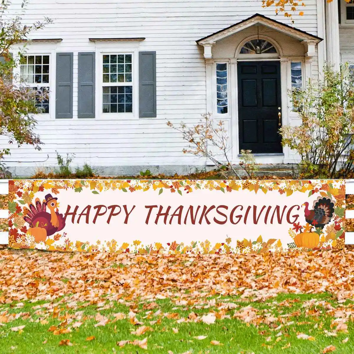 

Thanksgiving Decoration For Home Thanksgiving Table Runner Banner Pumpkin Maple Leaves Dinner Table Decoration Christmas Decor