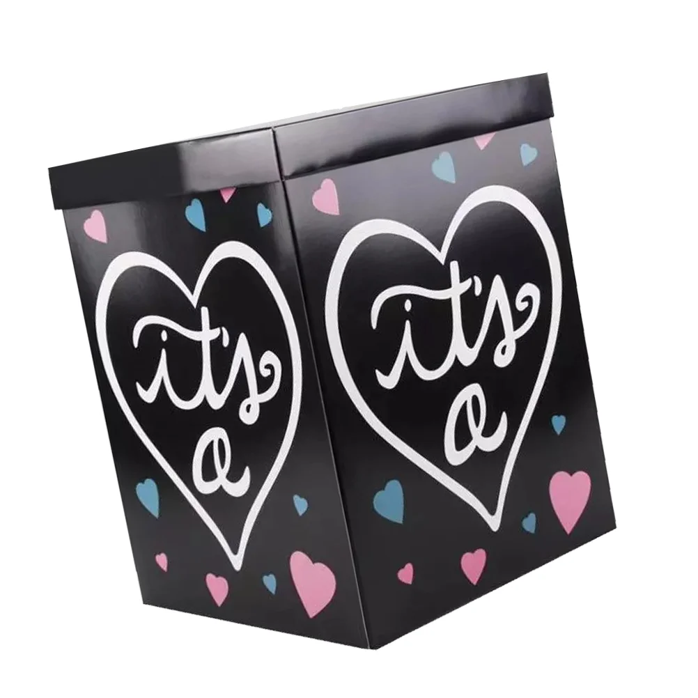 

Box Baby Shower Gender Reveal Party Boxes Balloon Decorativeboyballoons Prediction Favor Or Transparent Large Shadow Surprise