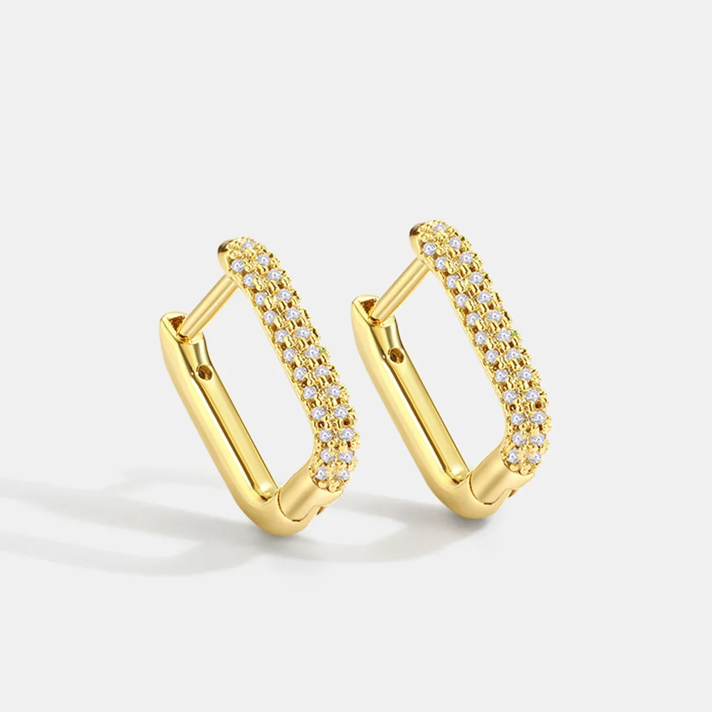 

Fashion Geometric Square Earings Jewelry Silver Color Small Pearl Cat Stud Earrings for Women Girls Summer Earring Pendientes