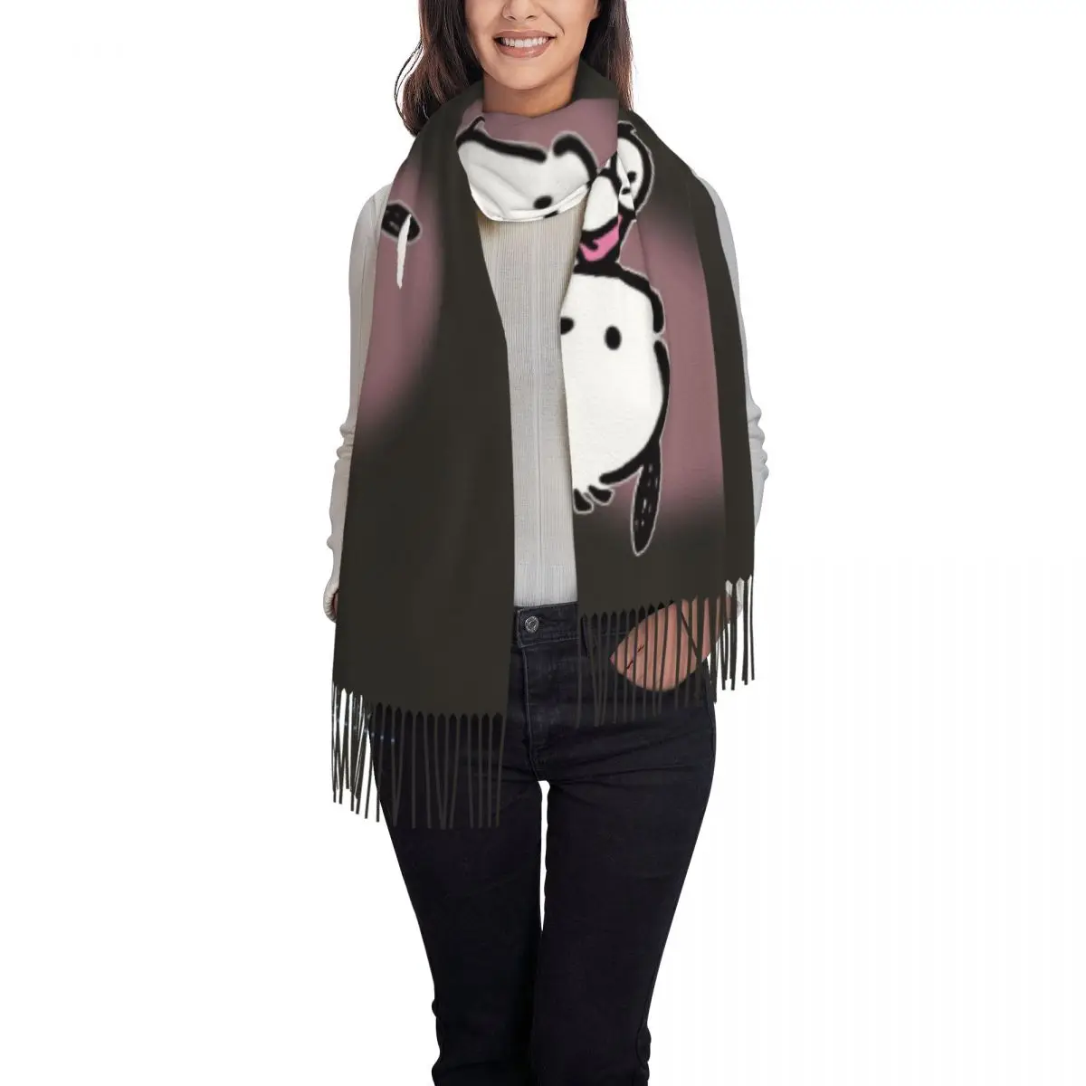 Шарф унисекс с мультяшным принтом