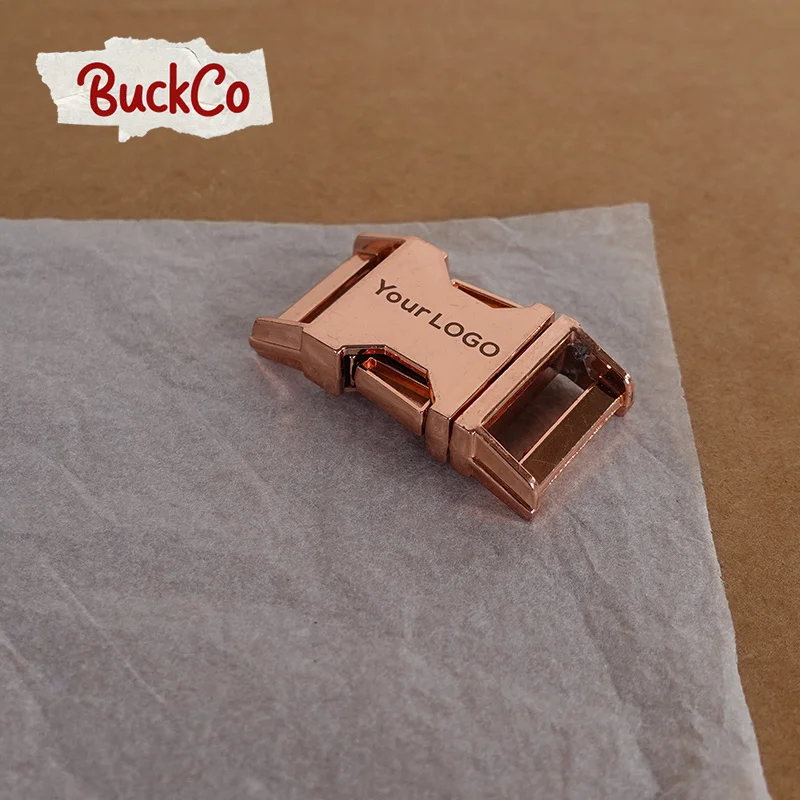 

10pcs/lot Engraved Metal curved side release buckles for 20mm dog collar DIY accessories top quality plated metal buckle BU20RG