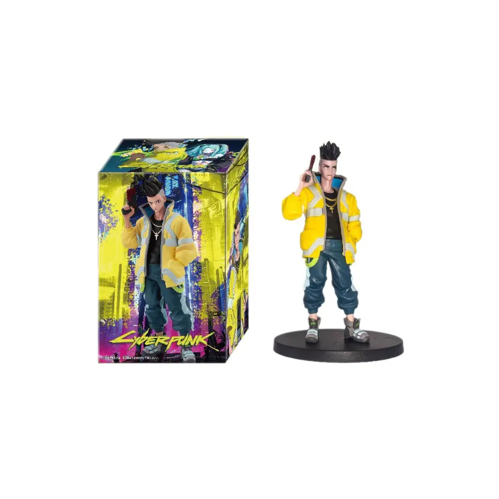 16 см аниме игра киберпанк: Edgerunners Дэвид Мартинес фигурка стоячий пистолет