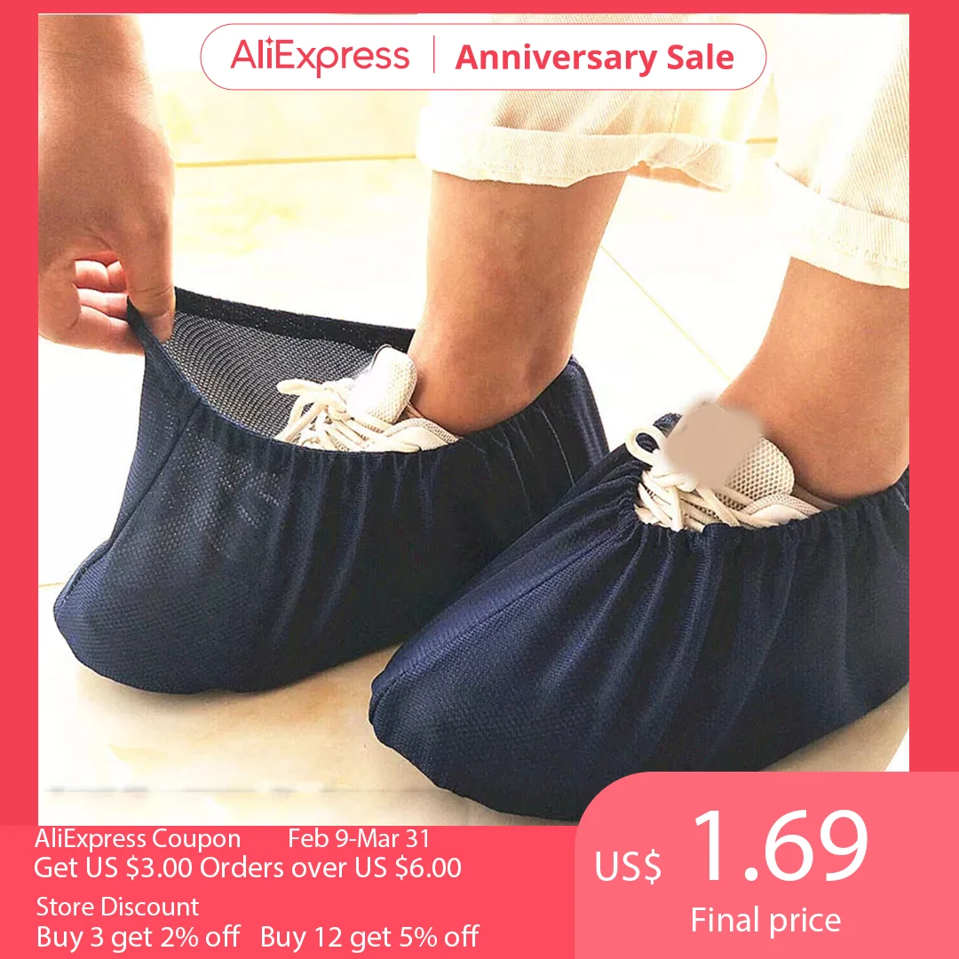 Thick Reusable Shoe Covers unisex Non-slip Washable Keep Floor Carpet Cleaning Household Shoes Protector Cover Shoes Covers hot