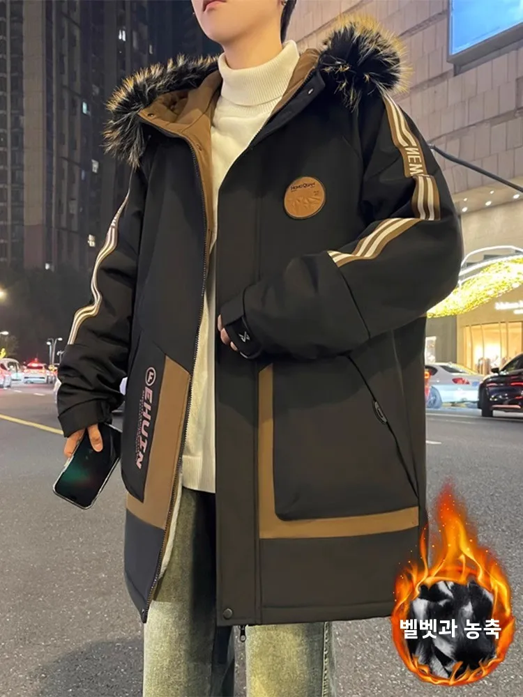 Зимнее пальто средней длины на хлопковой подкладке 3 верхняя одежда для