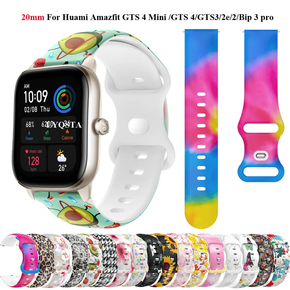 

20mm Watchband For Amazfit GTS4 Strap Silicone Wristband Bracelet for Xiaomi Huami Amazfit GTS 4 Mini/2e/3/GTR 42mm/Bip 3/U Pro