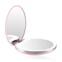 1pc portable makeup mirror led lighted folding round magnifying cosmetic travel beauty ring photo fill light small mirrors