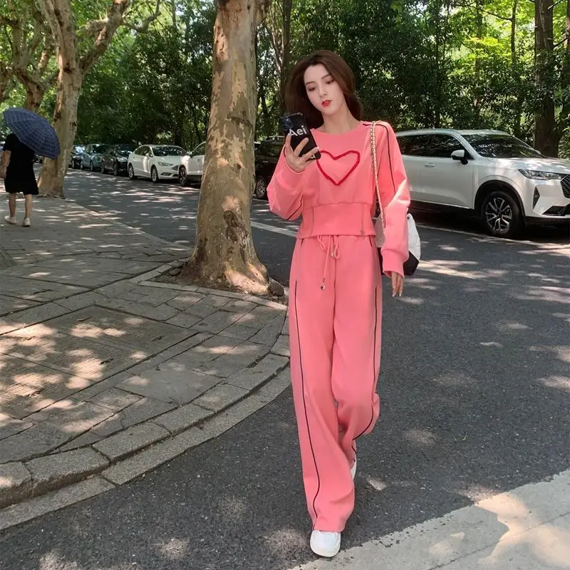 

Women's Clothing Casual Sweater Set 2032 Spring Autumn New French Elegant Fashion Age Reducing Sports Two Piece Outfits