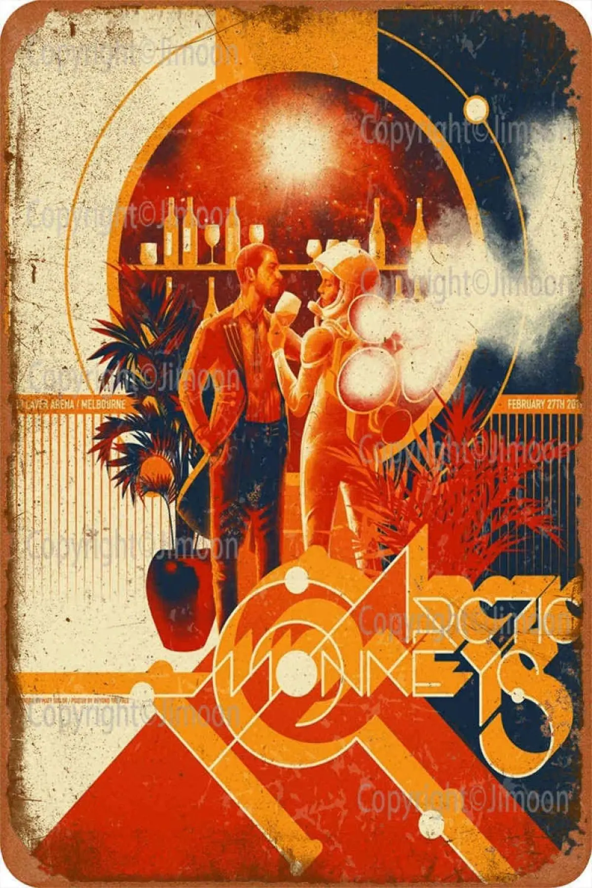 

Arctic Monkeys Vintage Tin Sign Art Iron Painting Rusty Poster Decoration Aluminum plaque