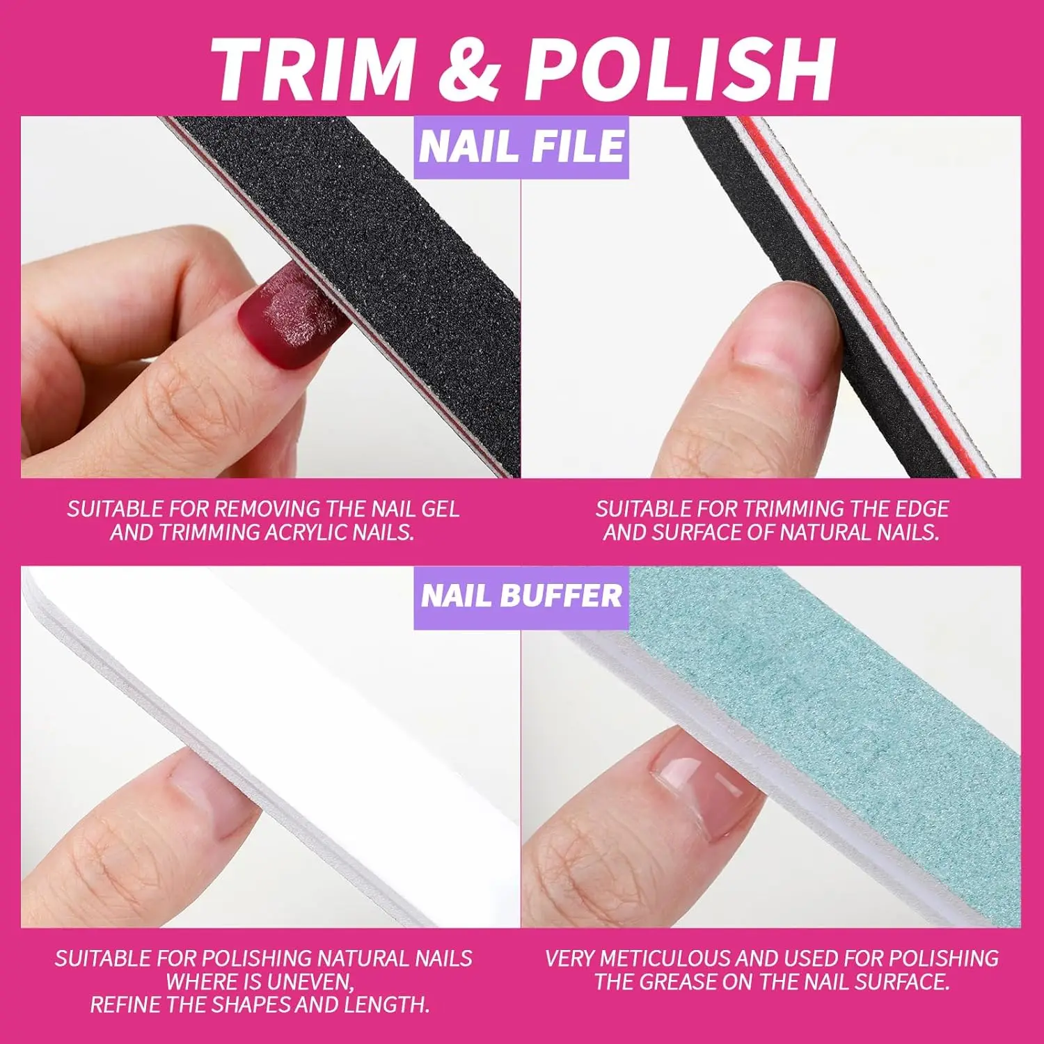 Набор инструментов для снятия геля с лаком ногтей зажимами подушечка бутылок