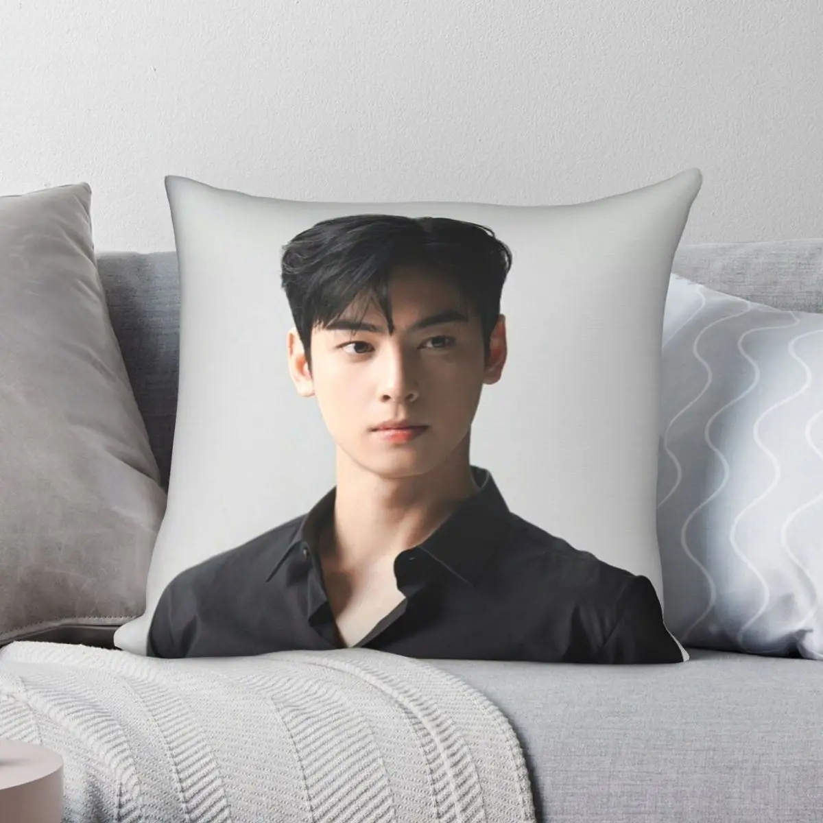 

Красивая квадратная подушка для фотосъемки CHA EUNWOO, искусственная подушка из полиэстера, льна, бархата, креативная декоративная Декоративна...