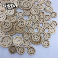 1520mm 100pcs love pattern decorative buttons for crafts wooden scrapbooking buttons handmade diy sewing accessories buttons