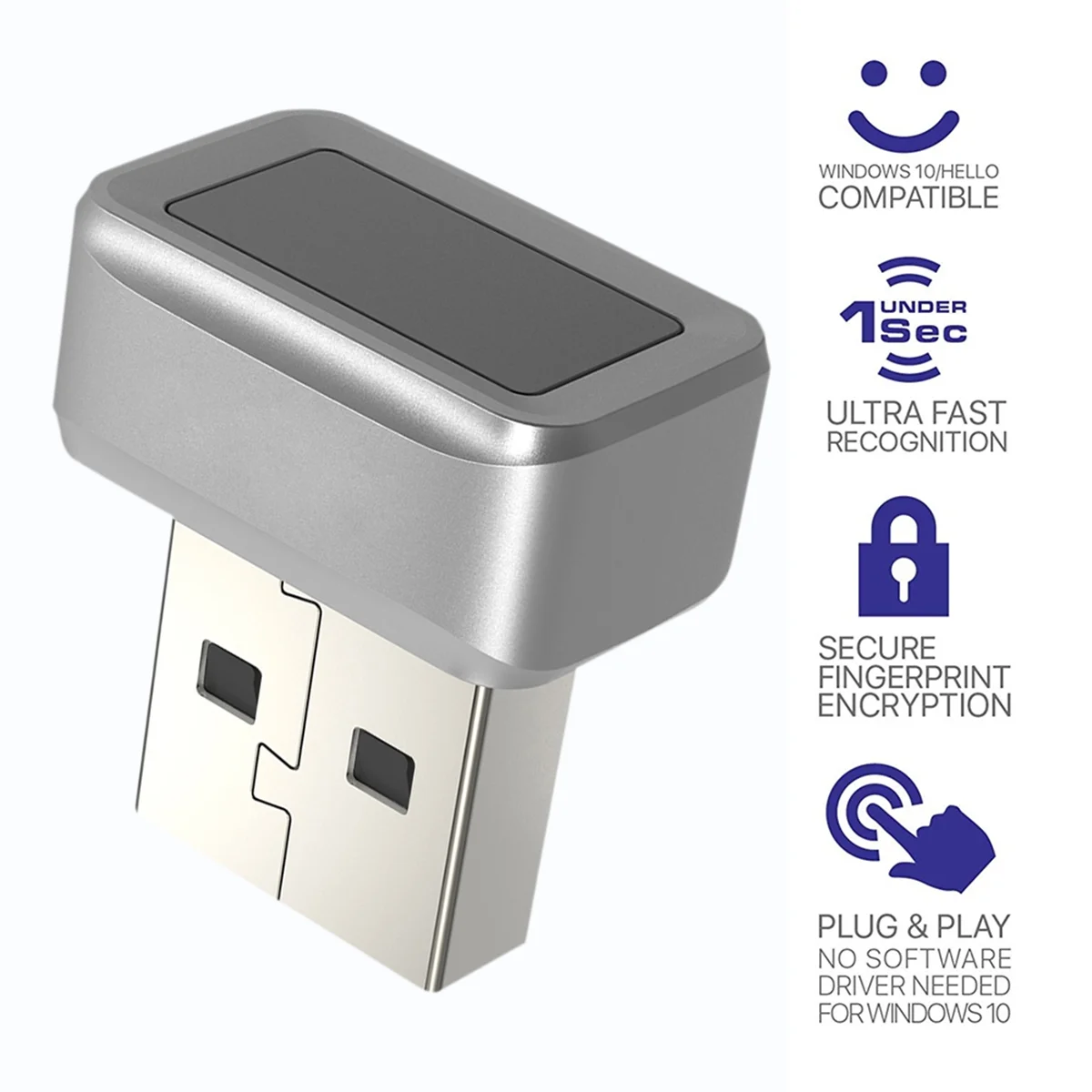 Фото SMIEA USB-считыватель отпечатков пальцев FIDO U2F портативный ключ безопасности для Windows Hello противоскользящий скоростной соответствующий ключ безопасности, A №4