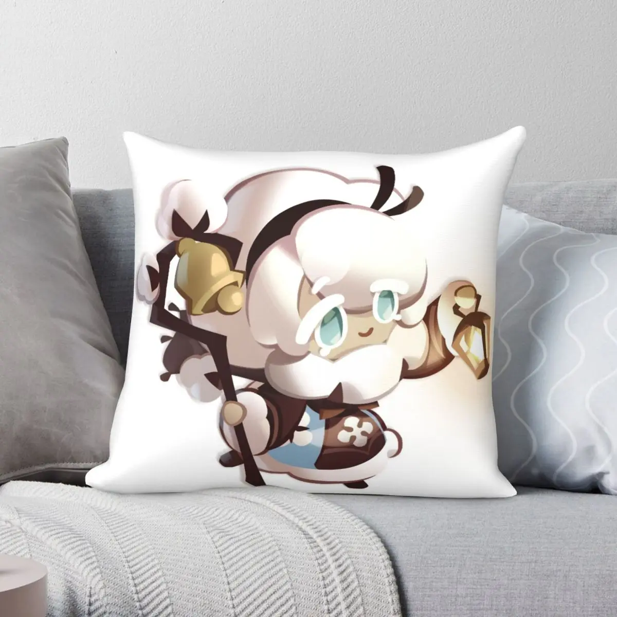 

Хлопковая Подушка с печеньем, чехол из полиэстера, льна, бархата, с принтом, на молнии, декоративная подушка, чехол