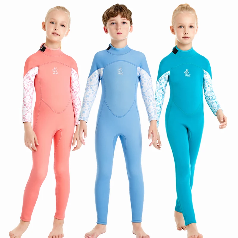 

2/3MM Wetsuit Girls Surfing Neoprene Wetsuits for Boys Scuba Diving Suit Kids Thermal Swimsuit Freediving Children Swimwear