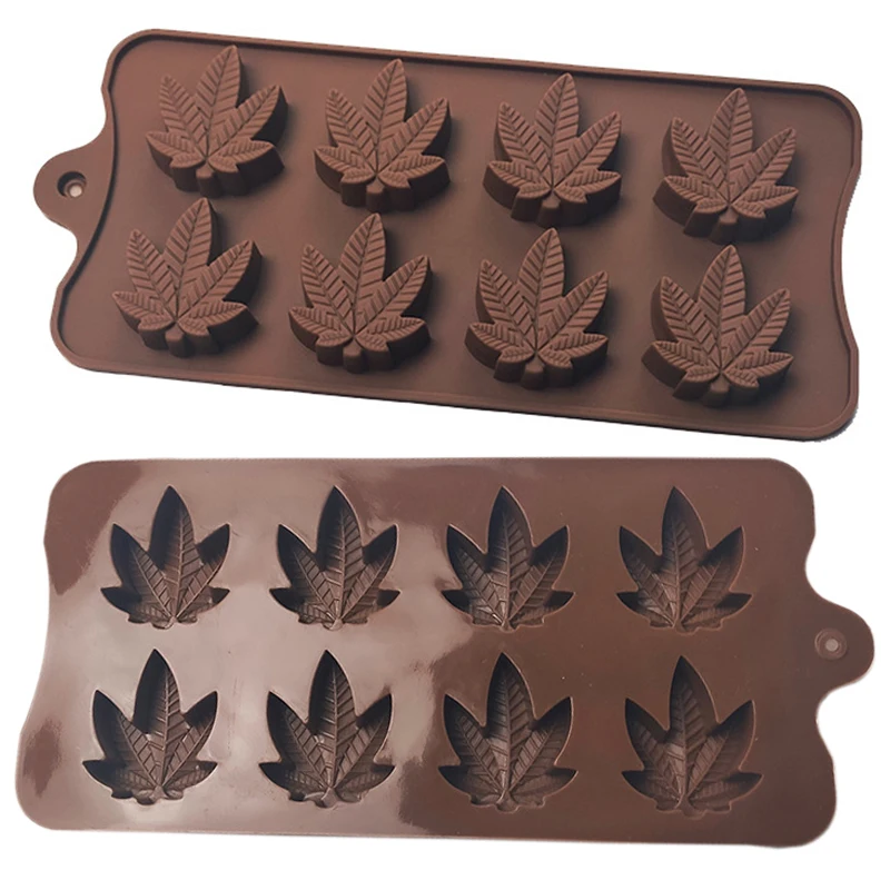 

8 Maple Leaf Mousse Cake Mold Fondant Cake Decoration Mold Diy Pudding Chocolate Baking Tools Kitchen Accessories
