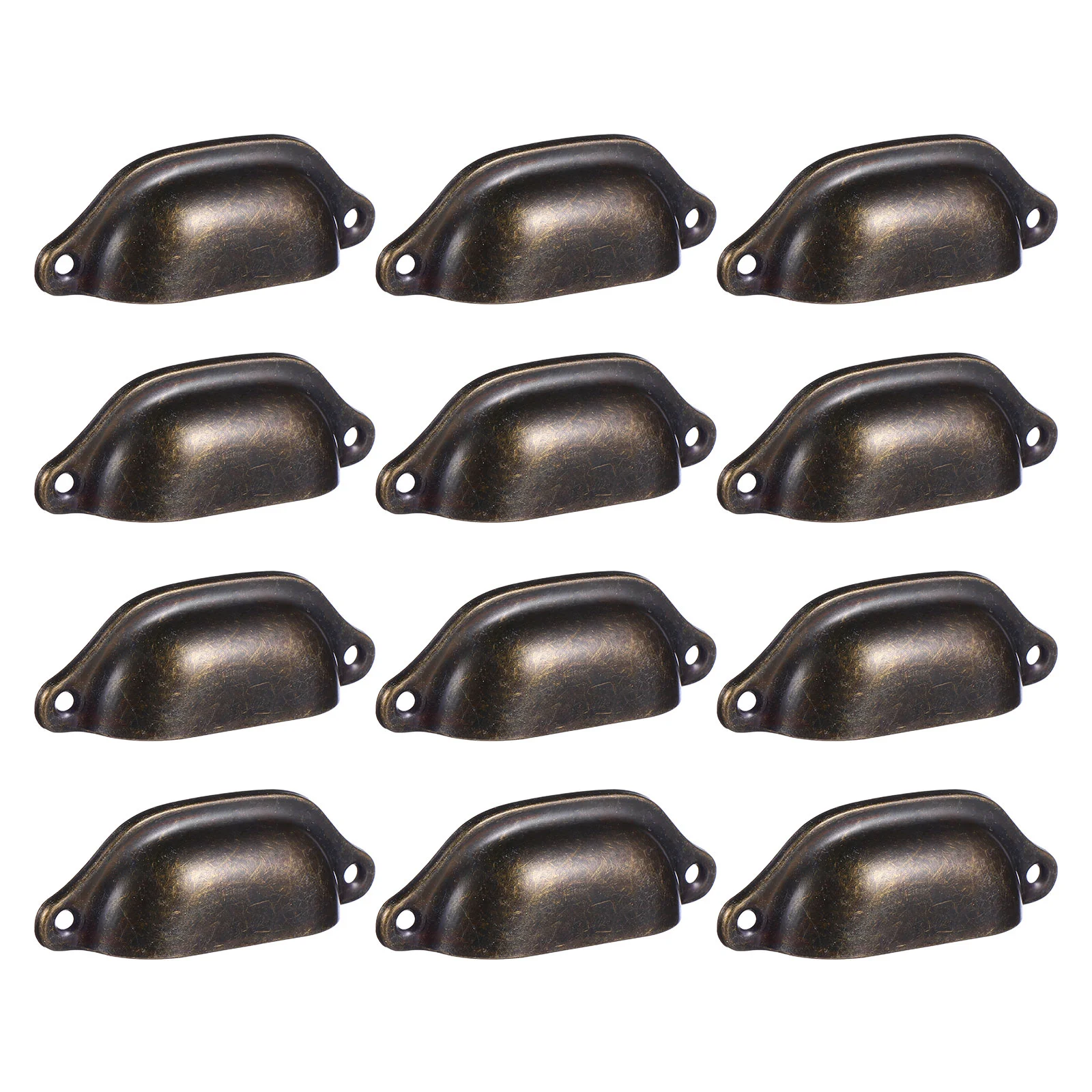 

Cabinet Drawerknobs Handle Shell Handles Knob Vintage Cup Retroironbronze Flat Black Wrought Metalcloset Shape Dresser Wardrobe