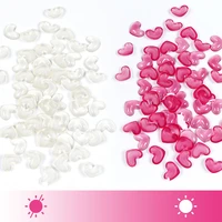 50pcs sun light change color love heart resin filler diy accessories epoxy resin filling nail design jewelry findings components