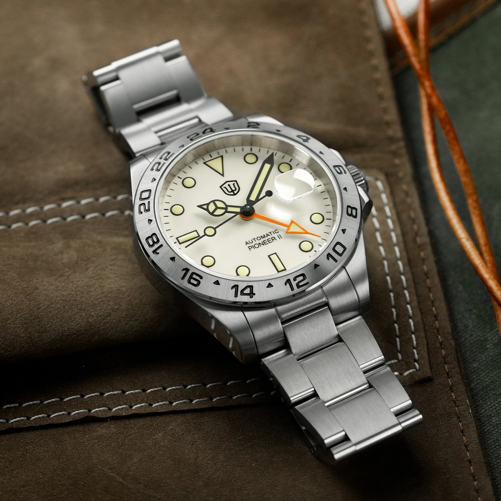 Фото Мужские часы Watchdives WD1993 40 мм с автоматическим механизмом Hangzhou 6460 Hi-Beat GMT, сапфировым стеклом, водонепроницаемостью 200 м, из нержавеющей стали. №2