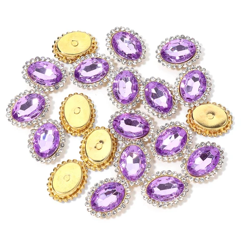 Акриловые стразы подсолнуха для декора одежды 20 шт.