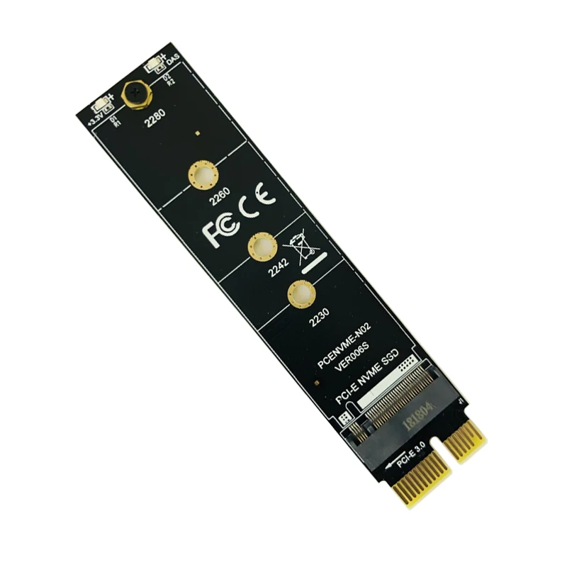 

M.2 NVMe SSD PCI-E адаптер PCI Express 3,0x1 M соединитель в форме ключа высокоскоростная Плата расширения, поддержка 2230 2242 2260 2280 Размер M.2 SSD