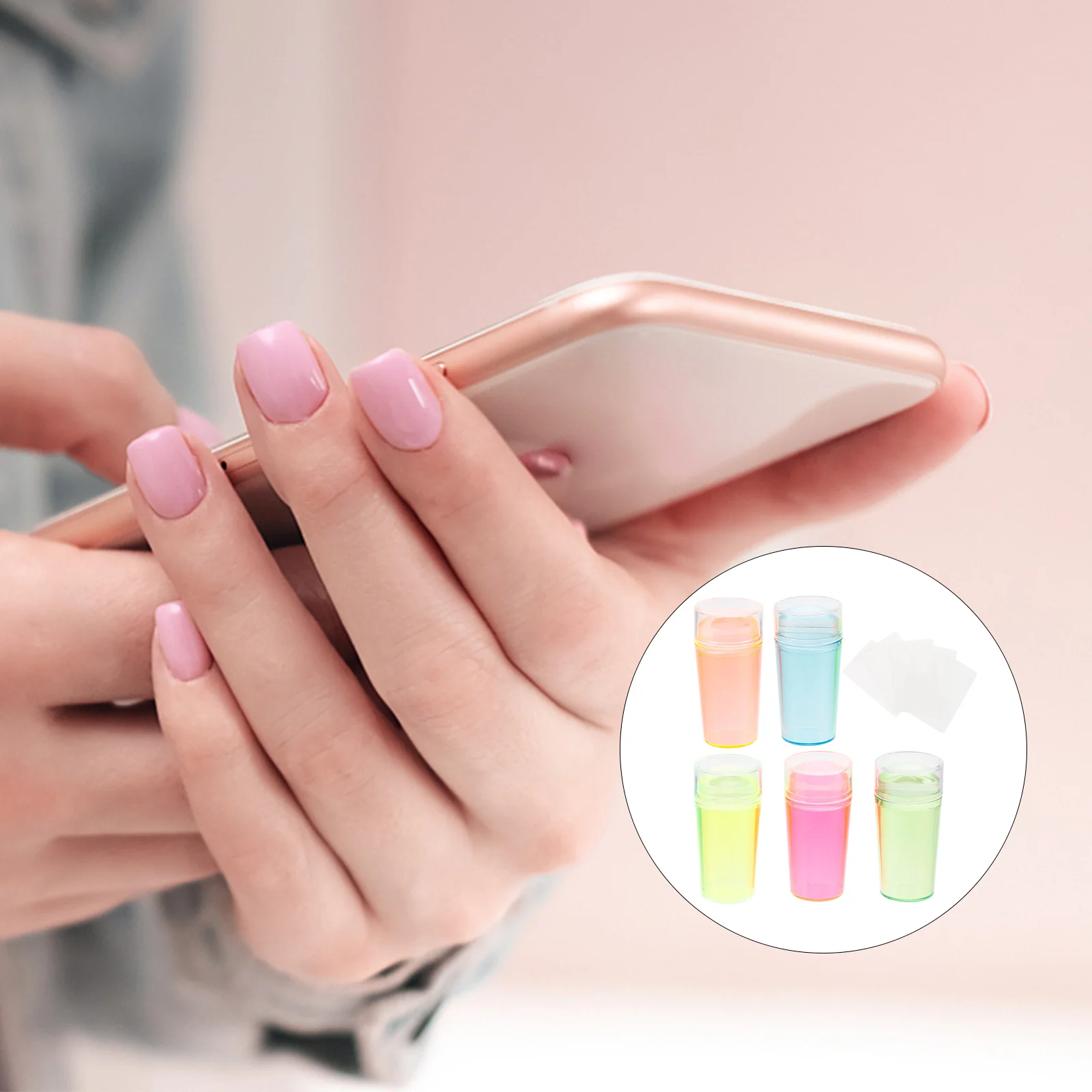 

10 Pcs Nail Silicone Stamp Stampers Seals Salon Polish Kit Manicure Tools Accessories Impression Stamping