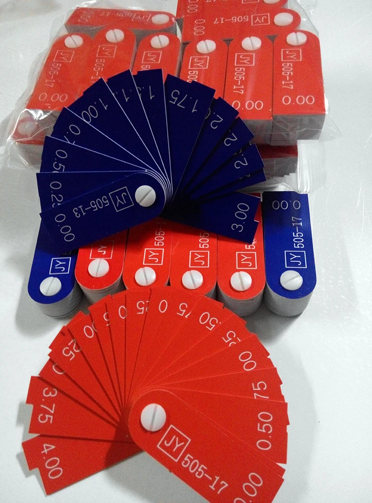 

Gap gauge measuring gauge plastic surface difference ruler break difference ruler step difference ruler 0-4 0-3mm17 pieces