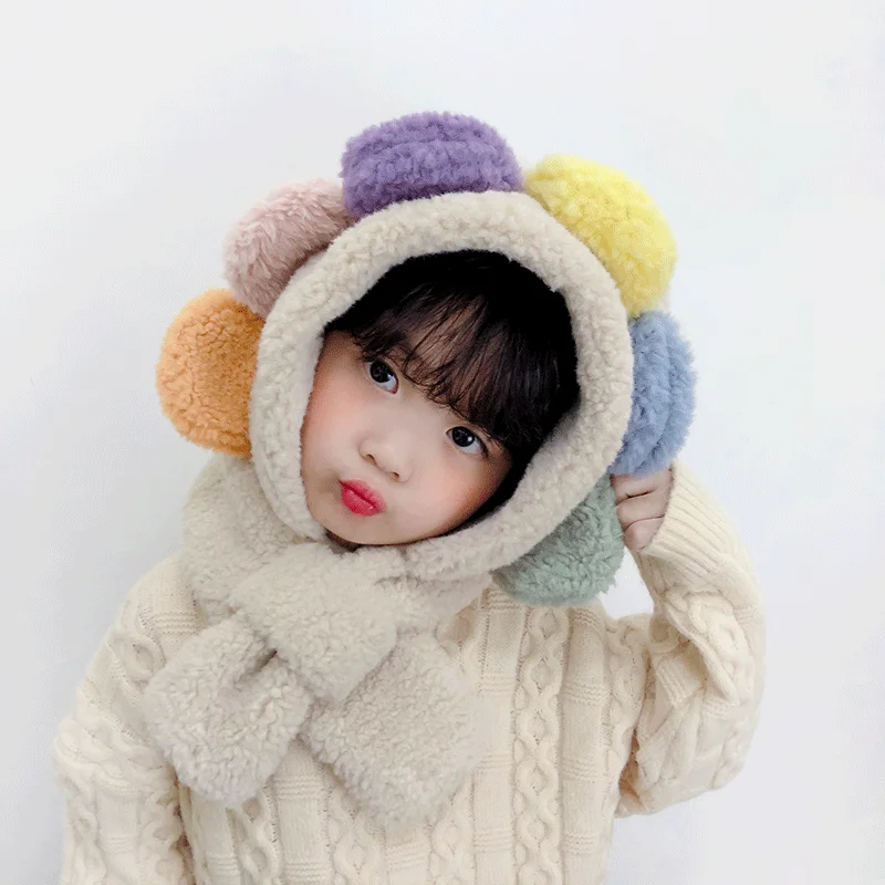 шапка с ушками ушами для девочки детская Детская плюшевая на возраст 1-5 лет | Мать