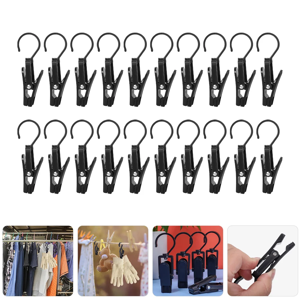 

Multifunction Laundry Hooks Clip Reusable Plastic Swivel Hooks Heavy Duty Socks Boot Bras Towels Hangers Clips