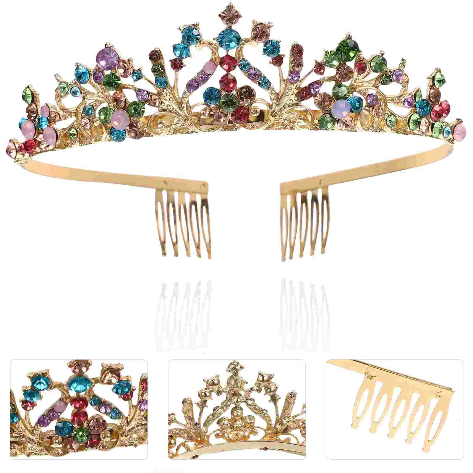 

Bride Crown Bridal Metal Crown Wedding Crown Headband Fashionable Hair Jewelry Decoration